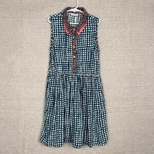 435 by Matilda Jane Girls Dress 10 Blue Honeycomb Friends Forever‎ Gloria Dress